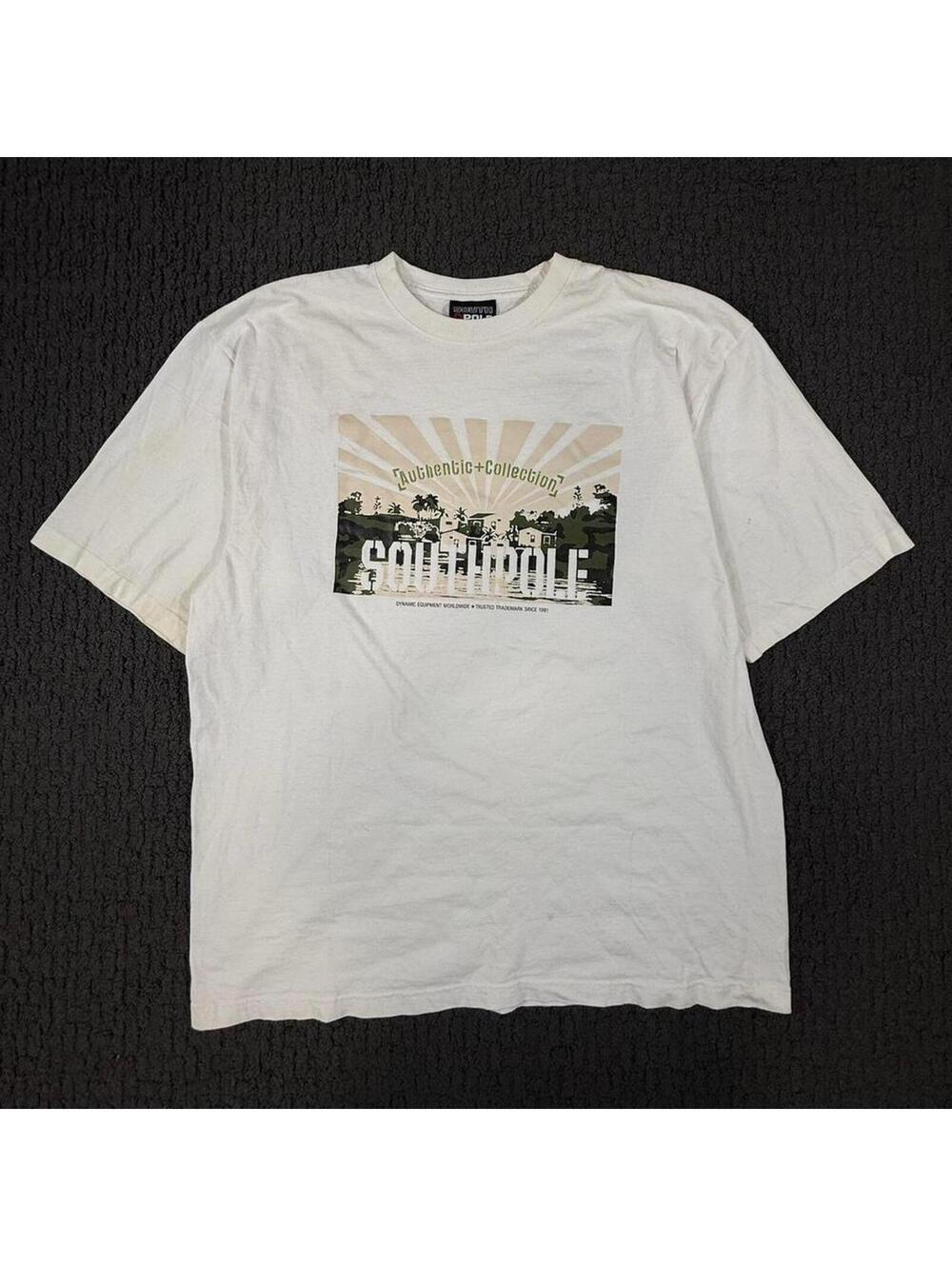 SOUTHPOLE y2k 2000’s Graphic White Summer T Shirt XL